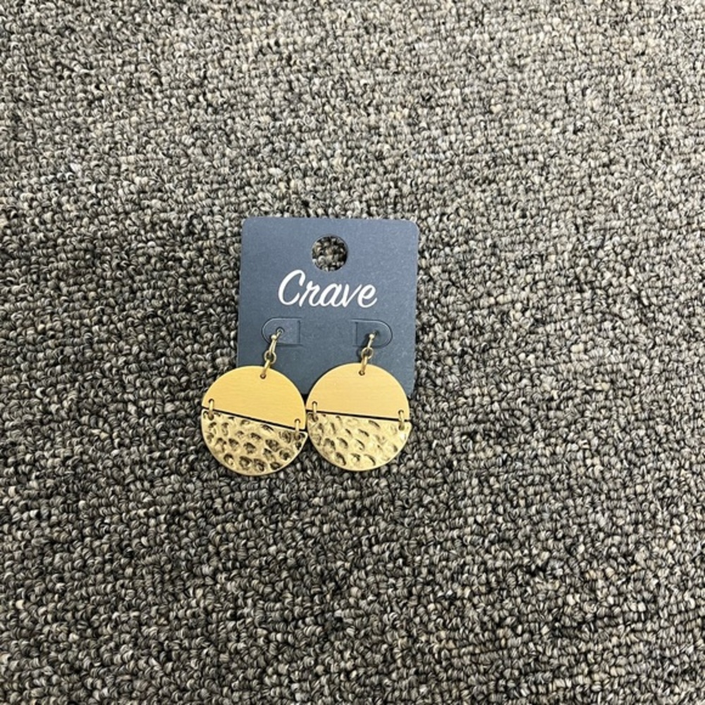 New Hammered Metal and Wood Earrings